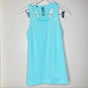 Gymshark Racerback blue top